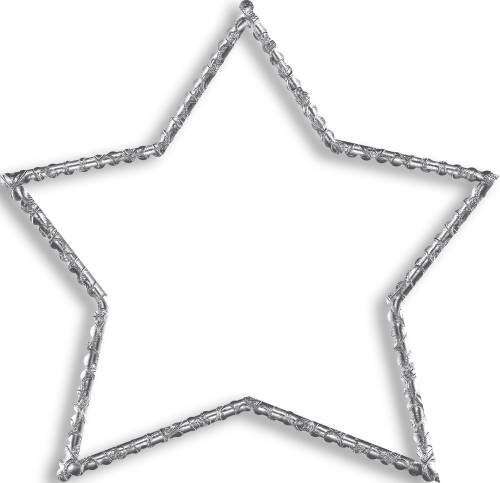 Рамка звезда серебряная